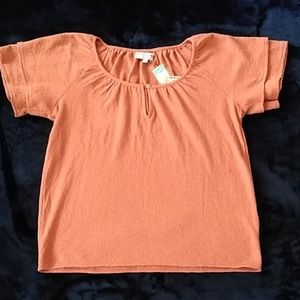 NWT Madewell cotton coral top